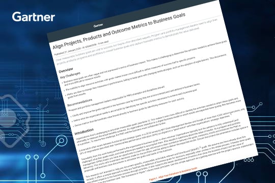 Gartner: Align Projects, Products and Outcome Metrics to Business Goals